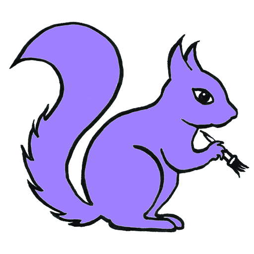 Purple Squirrel Art